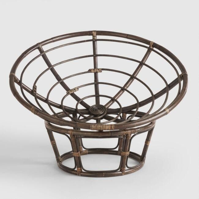Espresso Rattan Papasan Chair Frame | World Market