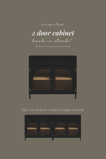 Affordable 2-door cabinet back in stock! Under $200! Pair 2 or more together to create a larger sideboard. Reminds me of the Walmart one that’s always out of stock!

#LTKStyleTip #LTKHome #LTKSaleAlert