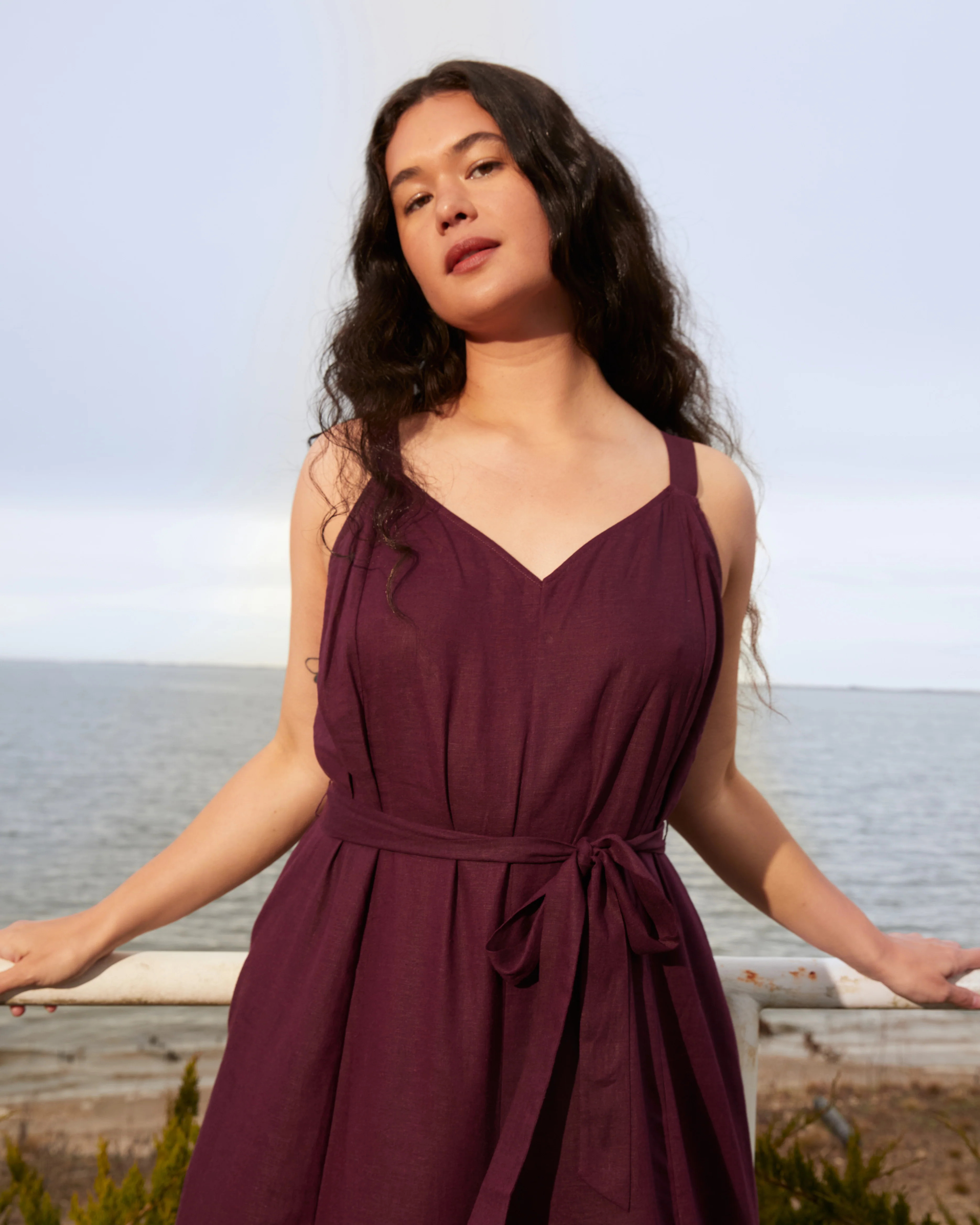 Promenade Linen Jumpsuit - Acai | Universal Standard
