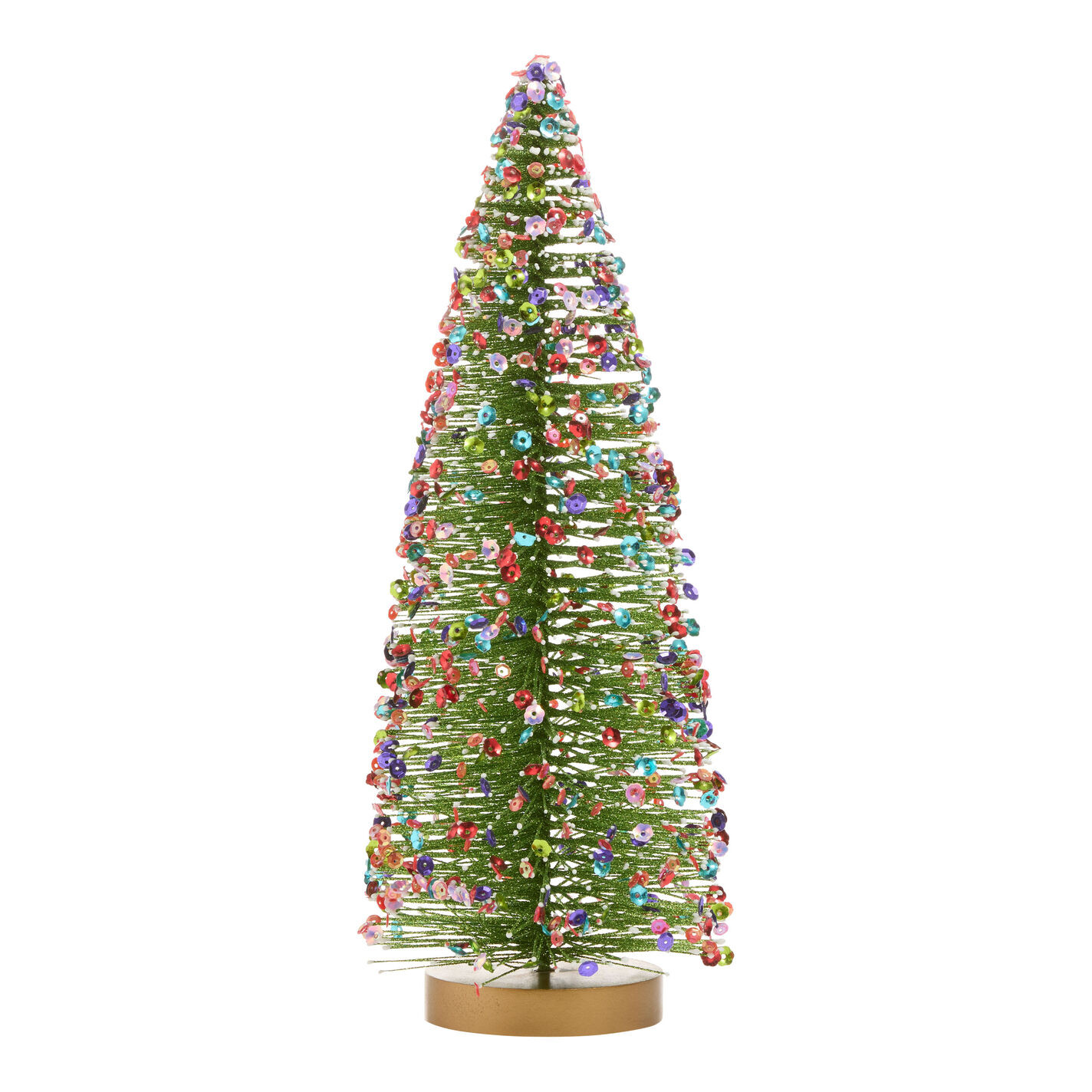 Glitzy Bottlebrush Tree Christmas Decor Collection | World Market