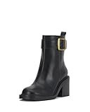 Vince Camuto Women's Bembonie Stacked Heel Bootie Ankle Boot, Black, 7.5 | Amazon (US)