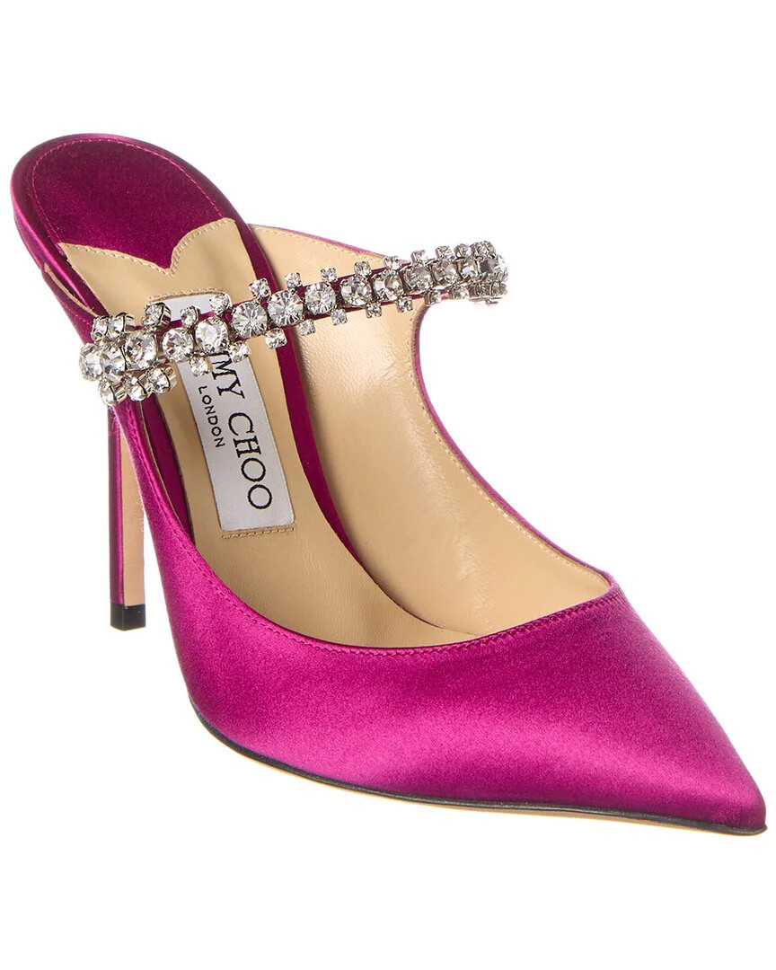 Jimmy Choo Bing 100 Satin Mule | Shop Simon