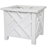 Pure Garden 50-116, White Garden Box Planter-Lattice Design | Amazon (US)
