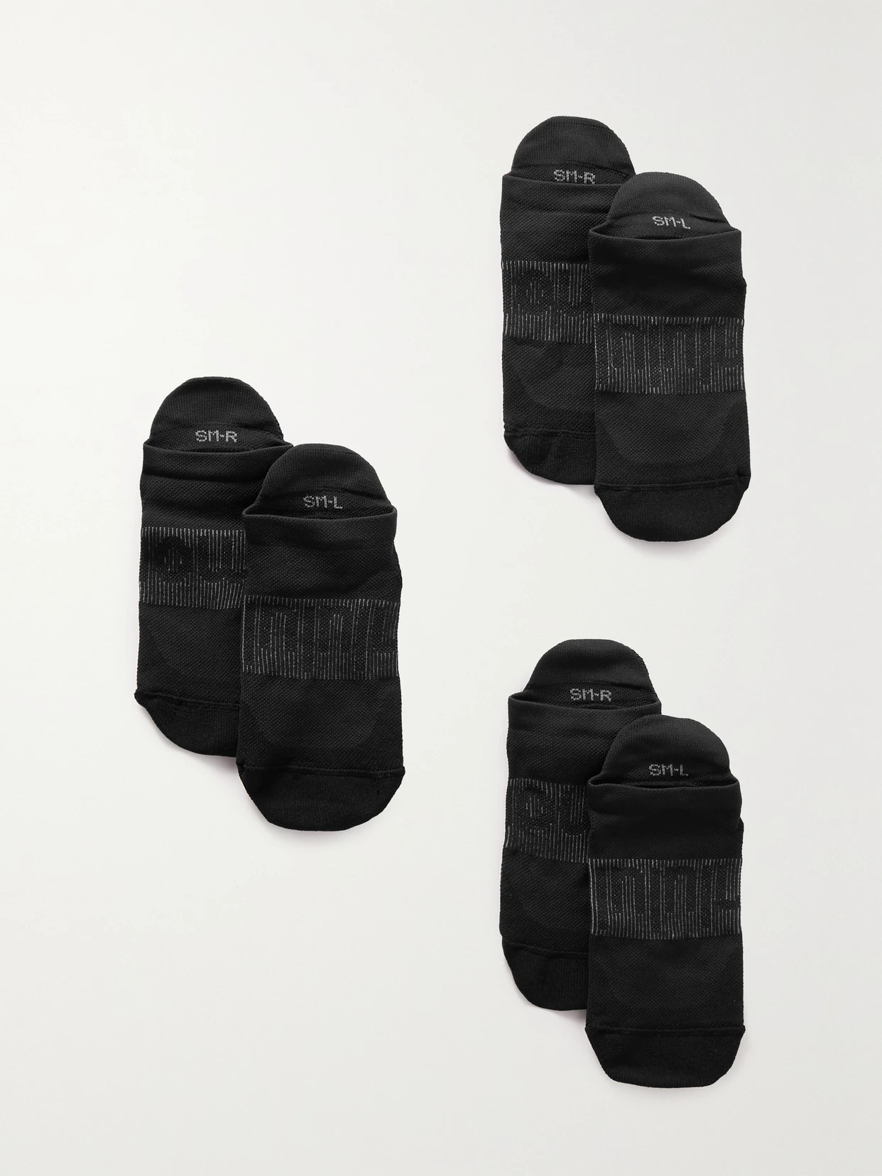 lululemon - Power Stride Set Of Three Stretch-knit Socks - Black | NET-A-PORTER (US)