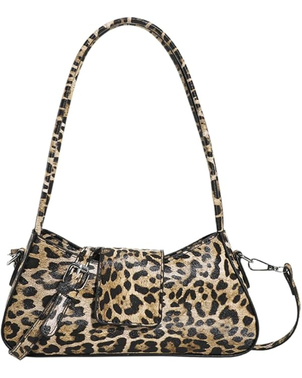 Leopard Print Purses and Handbags Cheetah Print Hobo Shoulder Bag Y2k Leopard Crescent Tote Bag C... | Amazon (US)