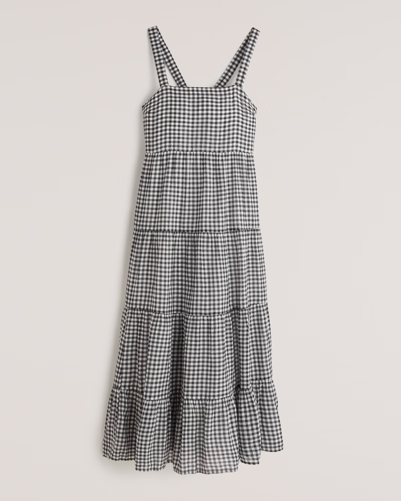 Tiered Trapeze Midaxi Dress | Abercrombie & Fitch (US)