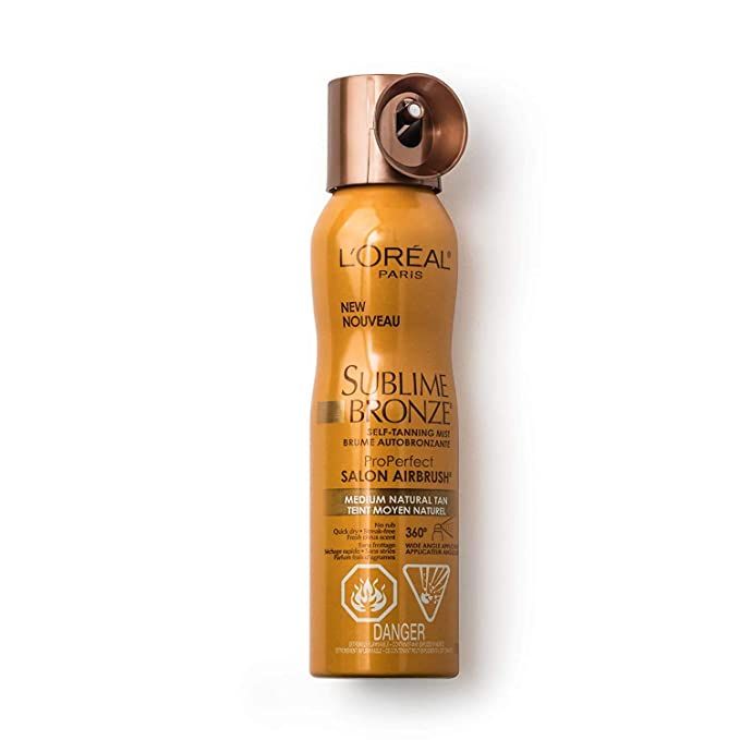 L'Oreal Paris Skincare Sublime Bronze Self Tanning Mist, Medium to Natural Spray tan, 4.6 oz. | Amazon (US)