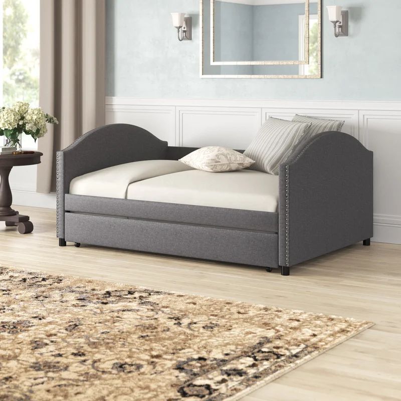 Strasbourg Full Size Upholstered Daybed With Twin Size Trundle | Wayfair North America