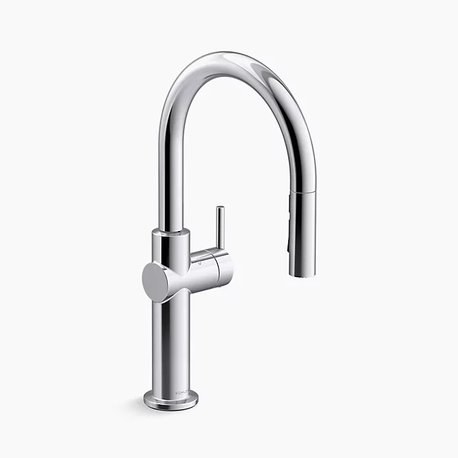 Touchless pull-down kitchen sink faucet with KOHLER® Konnect™ and three-function sprayhead | Kohler