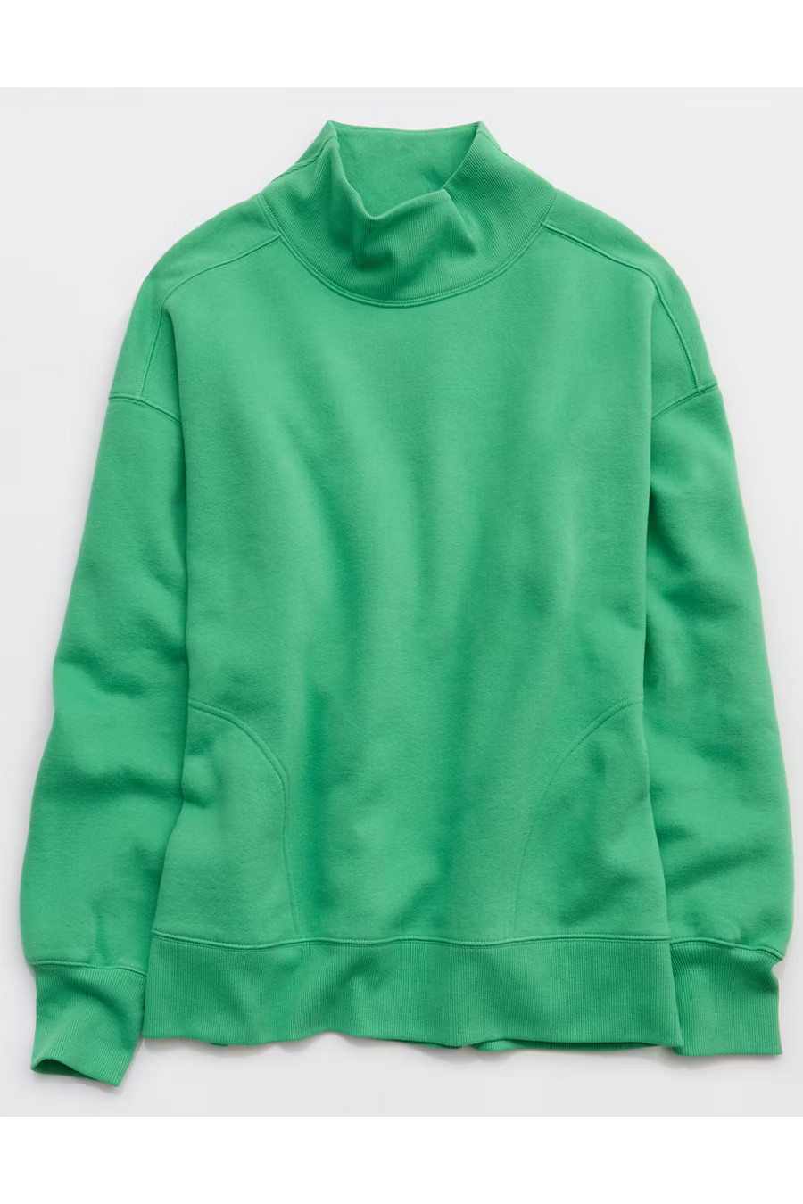 OFFLINE By Aerie Cloud Fleece Oversized Mockneck Sweatshirt Women's Emerald XXS | American Eagle Outfitters (US & CA)
