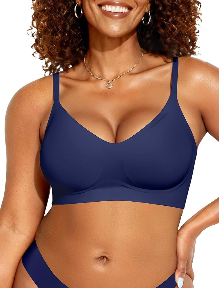 OEAK Womens Wireless Bras Comfortable Push Up Bra No Underwire Bra Full Support Lift Bralette Eve... | Amazon (US)