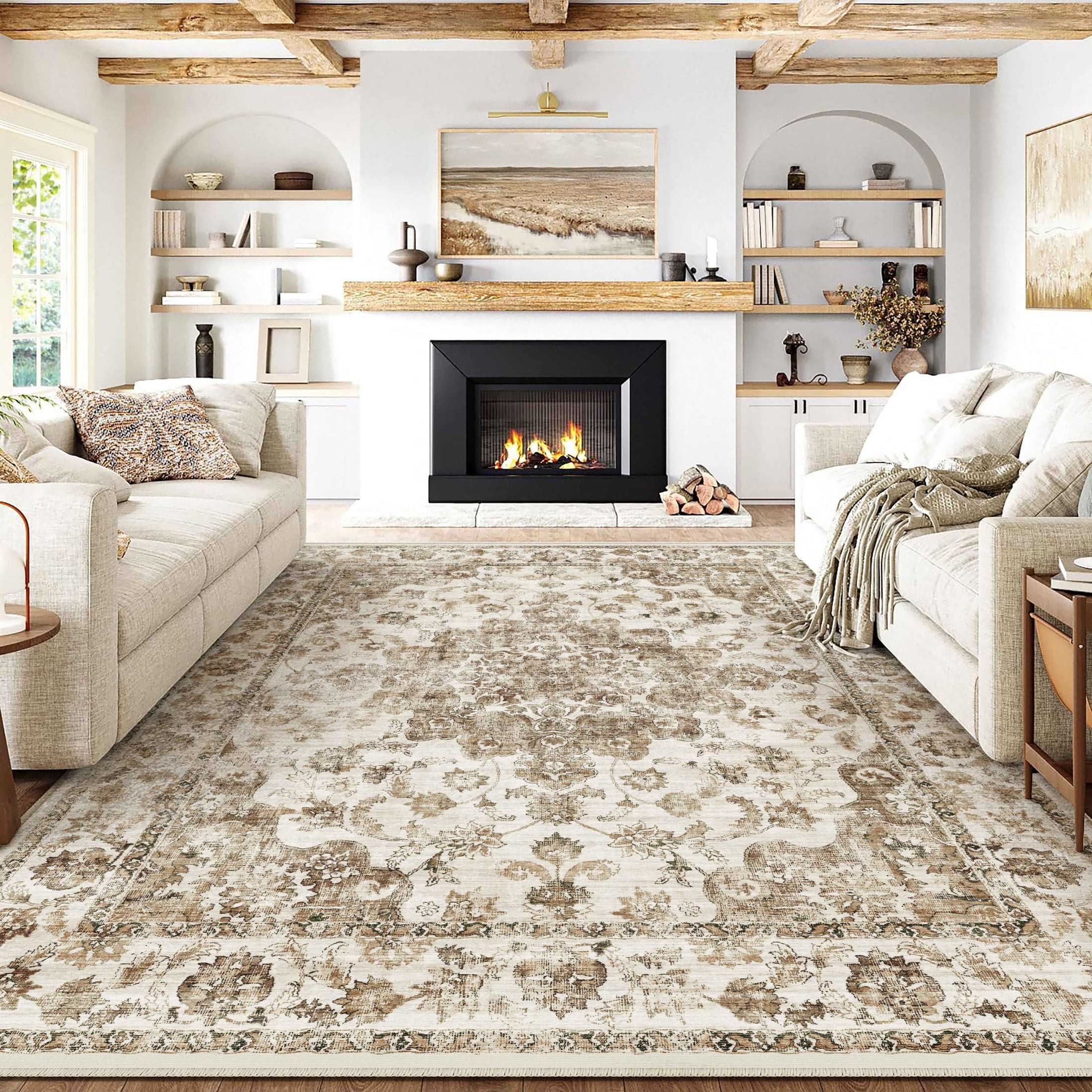 WIPONKEN 8x10 Area Rugs for Living Room Bedroom Dining Room Office Farmhouse, Machine Washable No... | Walmart (US)