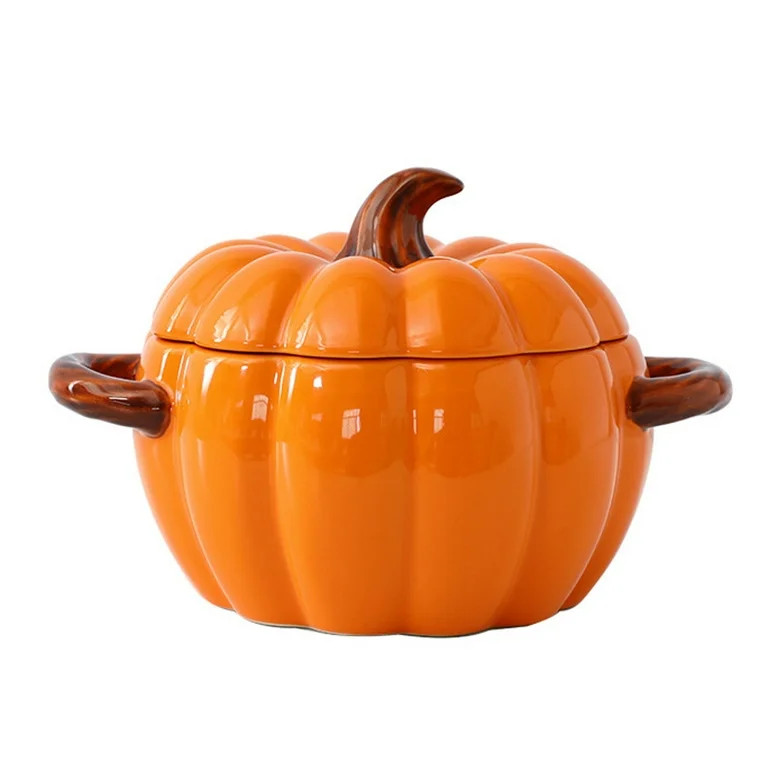 Dutch Oven Pot with Lid, Pumpkin Pottery Dessert Saucepan, Mini Baking Dish Cute Pumpkin Bowl, Co... | Walmart (US)