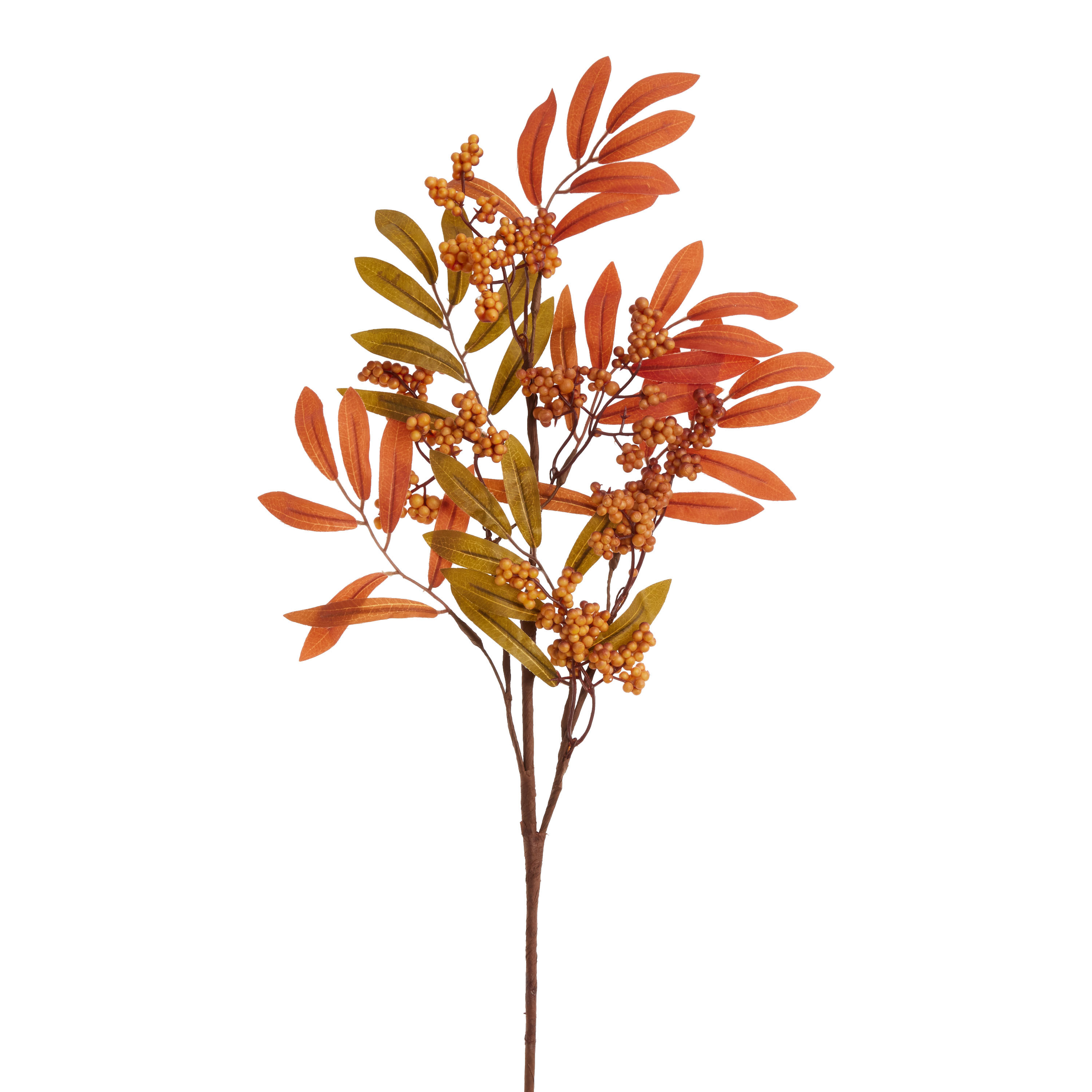 Faux Berries And Leaves Stem | World Market