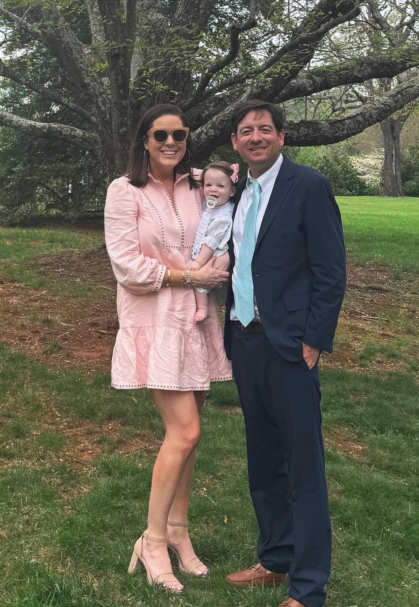 Our Easter Sunday best featuring one of my favorite Tuckernuck dresses and the comfiest $35 platform sandals & $15 sunnies from Amazon. My baby girl in one of my old dresses stole the show though 🥰

#LTKStyleTip #LTKFindsUnder50