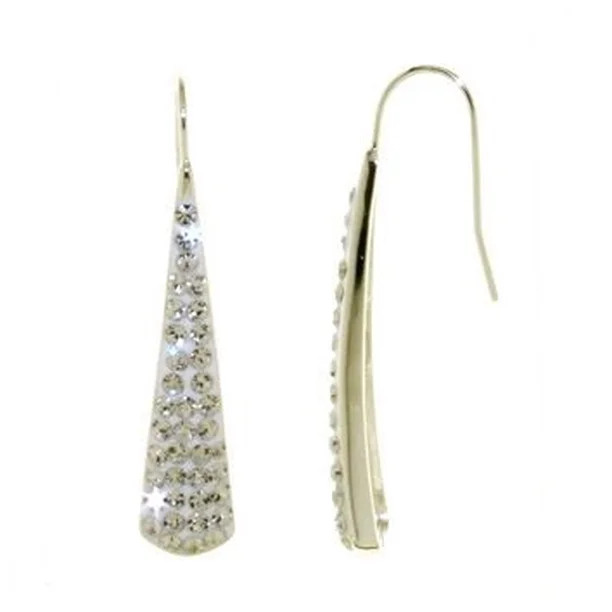 Sterling Silver Crystal Tear Drop Earrings - Walmart.com | Walmart (US)