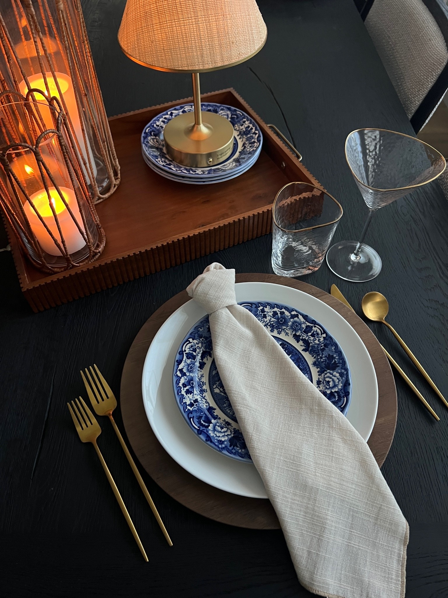 Ralph Lauren inspired table, Ralph Lauren inspired Father’s Day, Father’s Day tablescape, Father’s Day table decor, blue and white transferware, blue and white china, transferware dinnerware, linen napkins, necktie napkin fold, Father’s Day napkin fold, woven wood chargers, wood charger plates, brass table lamp, candlelight dinner, elegant table setting, classic entertaining, timeless hosting, sophisticated tablescape, masculine table decor, coastal traditional decor, dinner party inspiration, hosting inspiration, blue and white decor, elevated entertaining, table styling, The Modern Hostess.

#LTKSeasonal #LTKHome #LTKSaleAlert