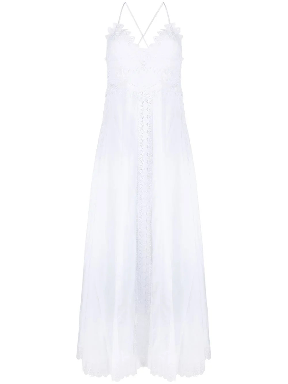 embroidered V-neck maxi dress | Farfetch Global