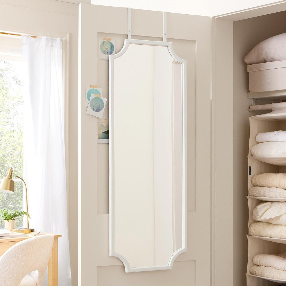 Scallop Preppy Over-The-Door Mirror (18"x48") | Pottery Barn Teen