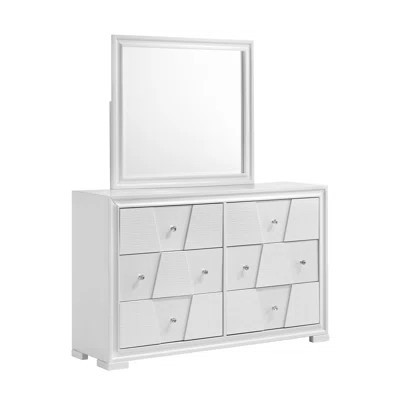 Arona Uniontown 6-Drawer Dresser With Mirror | Wayfair North America