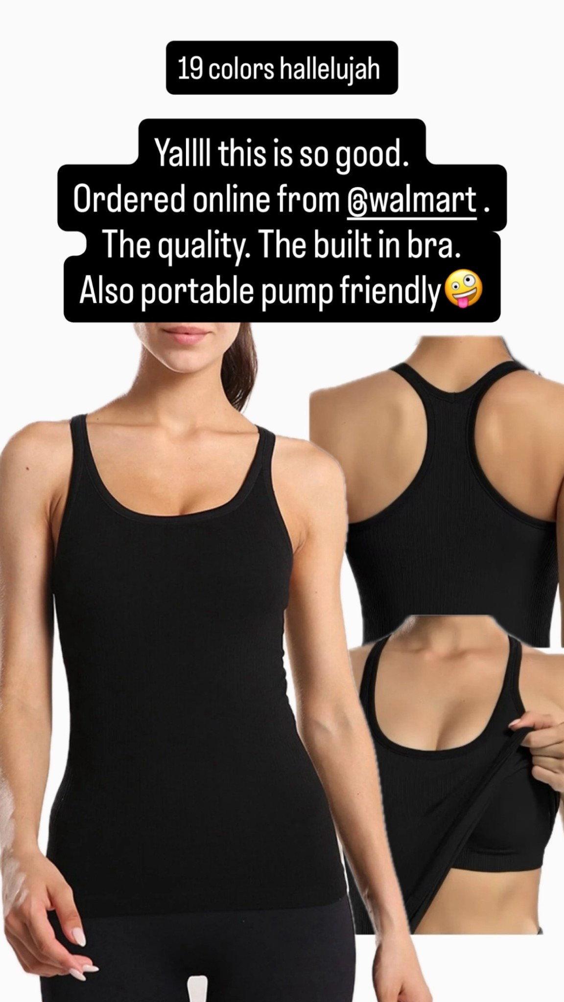 The absolute hands down best quality workout tank for $15! Available in 19 colors online from Walmart! 

#LTKActive #LTKmomlife #LTKootd