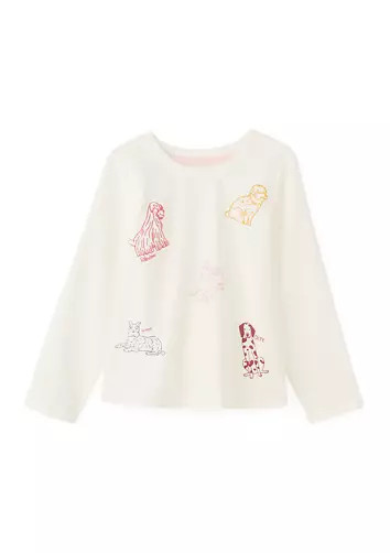 Girls 4-6x Multi Dog Graphic Long Sleeve Shirt | Belk