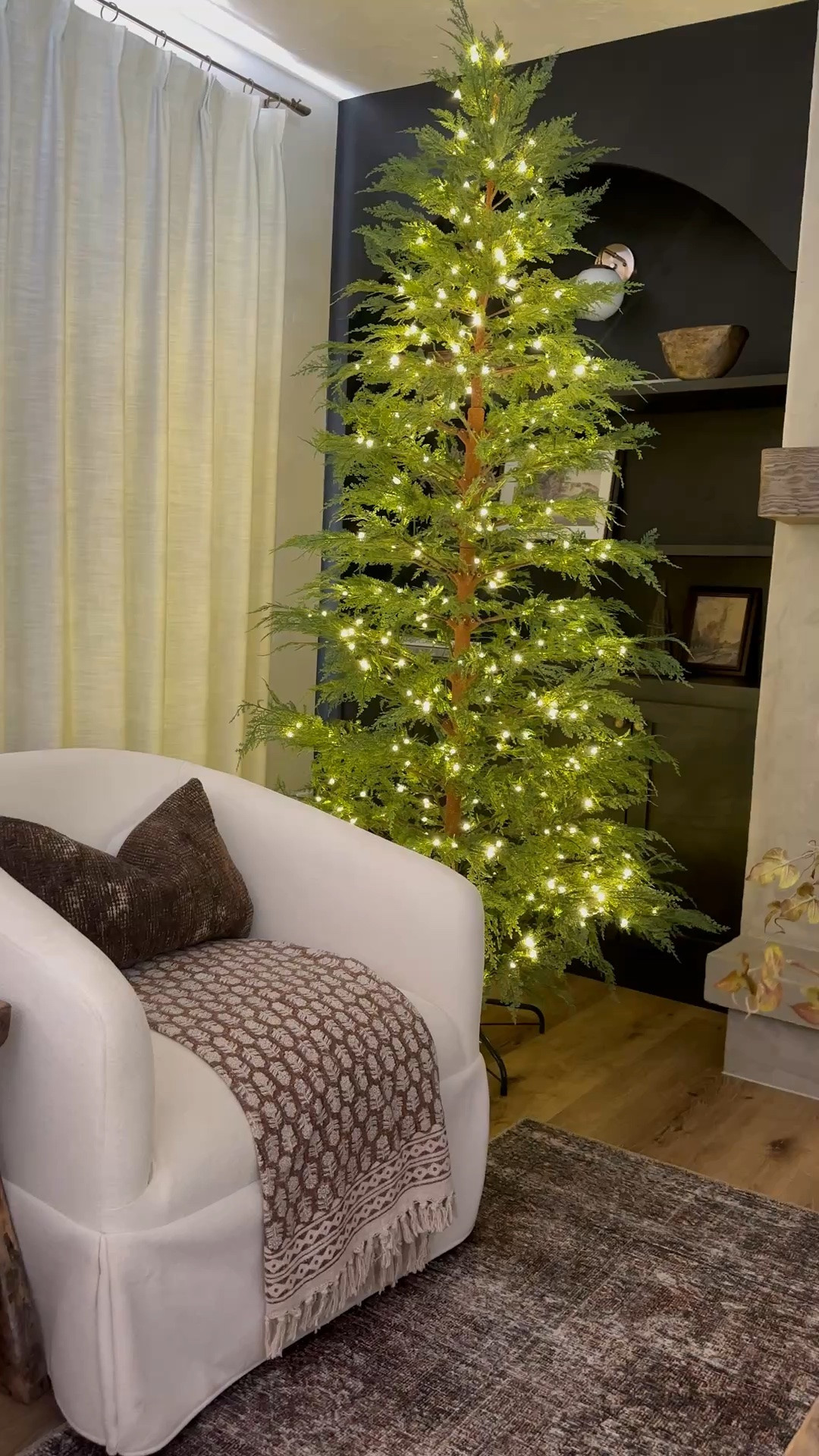 This is the 7.5’ viral my Texas house twinkle tree. I would not use it as a main tree. It’s super pretty for covered porches or corners!

#LTKHome #LTKSeasonal