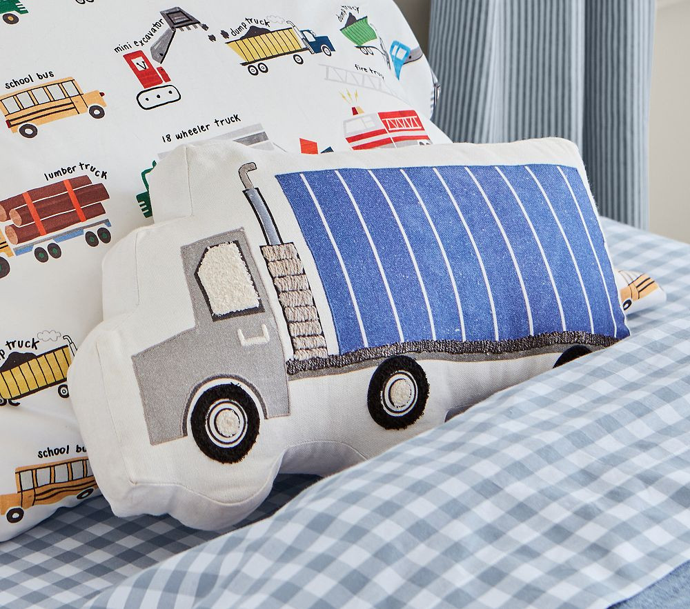 Busy Truck Shaped Pillow | Pottery Barn Kids