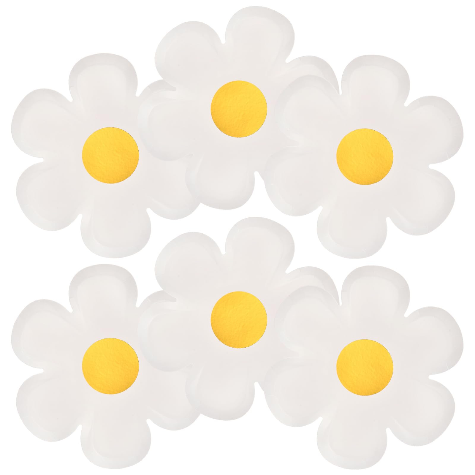 GGBOY 40Pcs Daisy Plates Flower Paper Plates, Daisy Paper Plates Gold Foil Party Flower Plates, G... | Amazon (US)