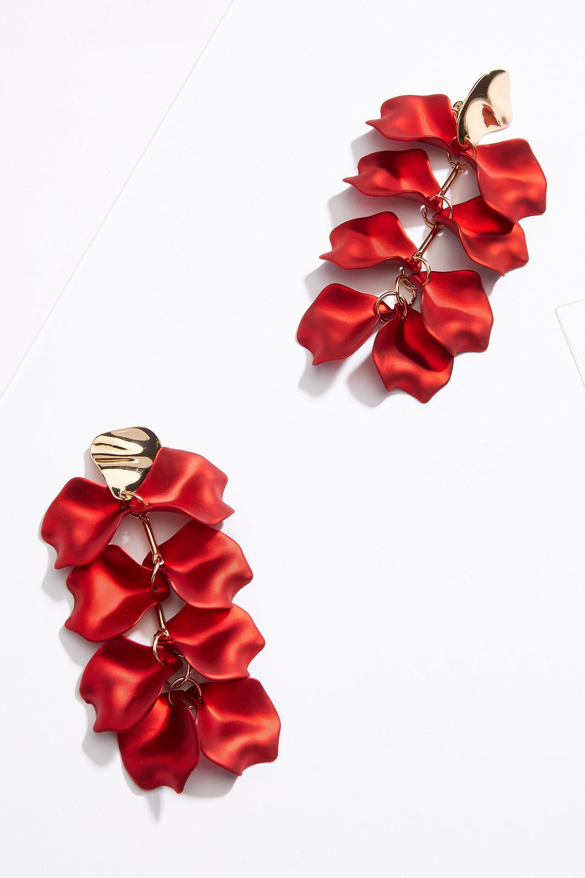 Clip-On Metallic Flower Earrings | Cato Fashions
