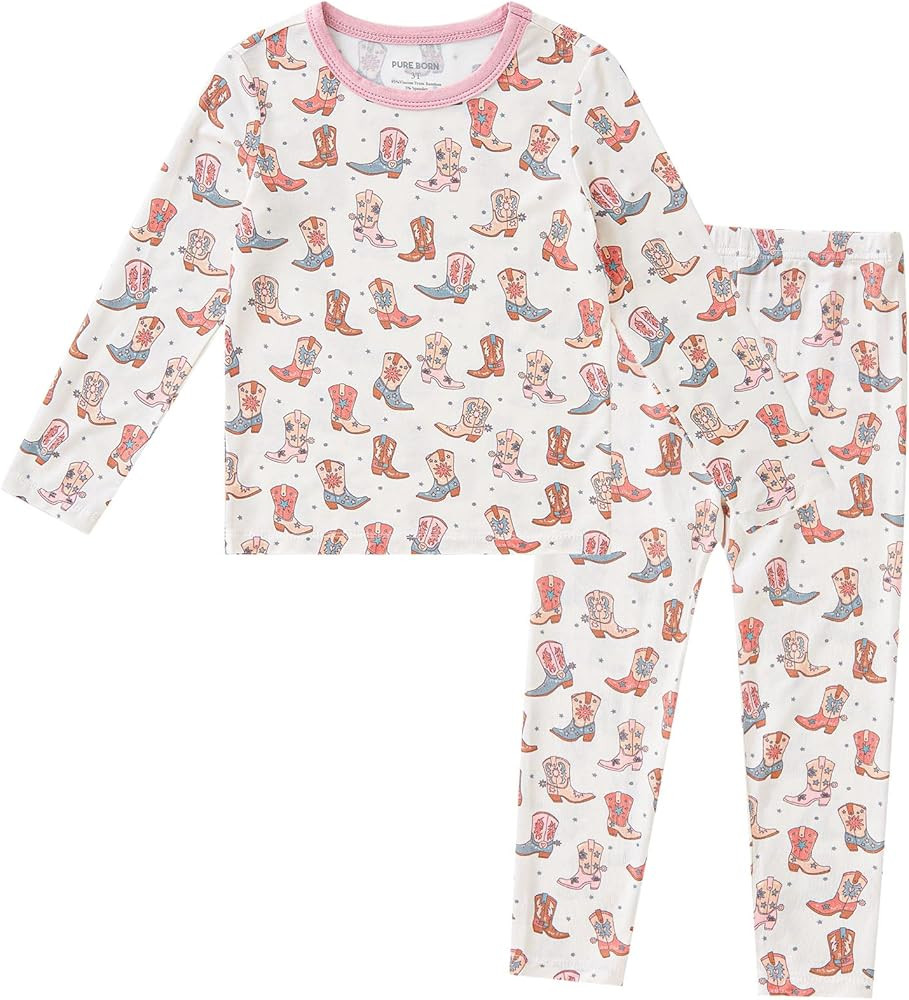 pureborn Baby Toddler Kids Viscose from Bamboo Pajamas Set Pjs 2pcs 18M-8Y | Amazon (US)