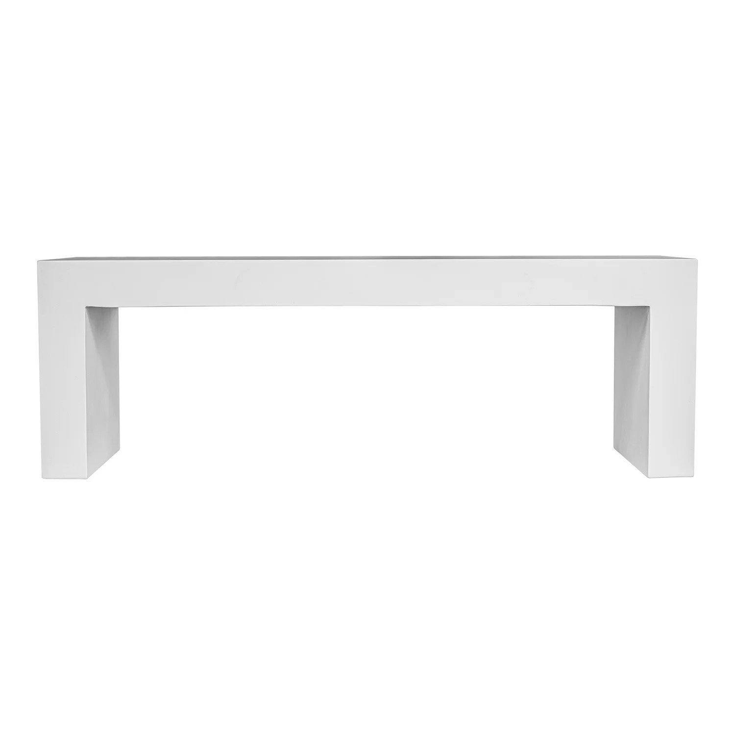Moe's Home Collection Lazarus Outdoor Bench White Stone Dining Benches - Walmart.com | Walmart (US)