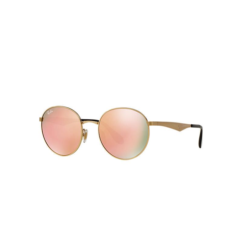 Ray-Ban Gold Sunglasses, Pink Lenses - Rb3537 | Ray-Ban (US)