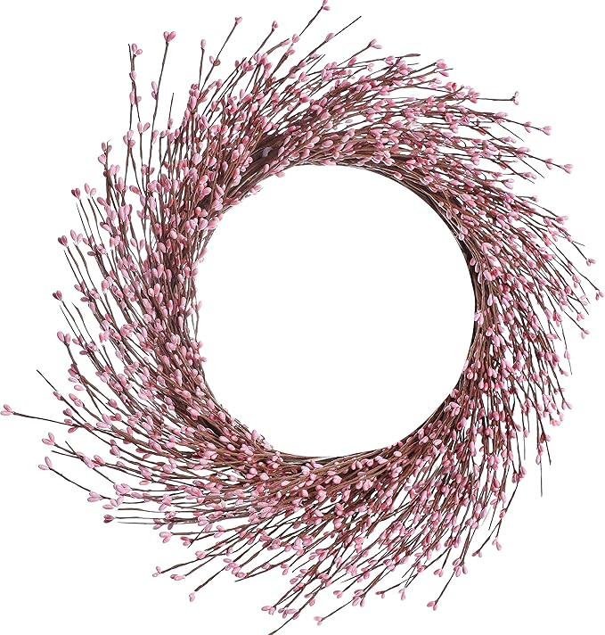 LLZLL 20" Valentine's Day Wreath,Artificial Valentine's Day Wreaths for Front Door Pink Berry Wre... | Amazon (US)