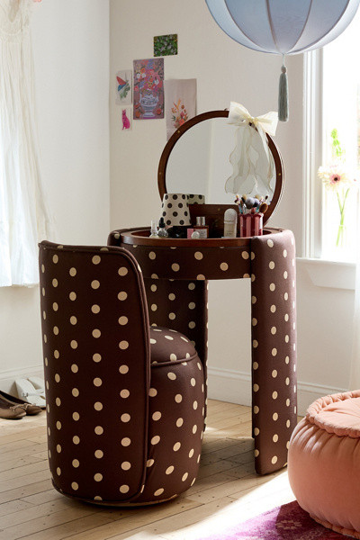 Jane Upholstered Vanity & Stool Set | Urban Outfitters (US and RoW)