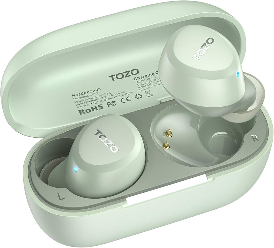 TOZO A1 Wireless Earbuds Bluetooth 5.3 Light Weight in Ear IPX5 Waterproof Headphones 2 Mic for A... | Amazon (US)