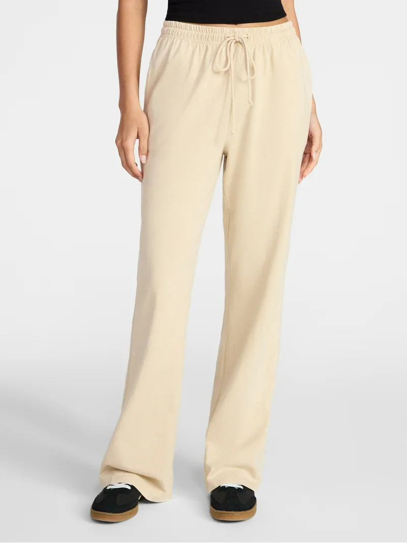 No Boundaries Cotton Mineral Wash Jersey Flare Pants, 31'' Inseam, Women's XXS-XXL | Walmart (US)