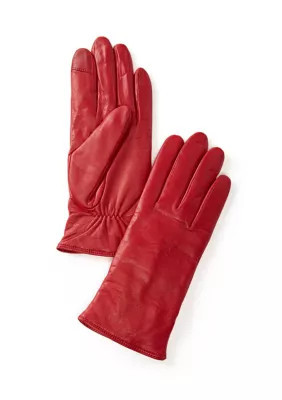Fownes Brothers Women's Leather Gloves, Red, Medium | Belk
