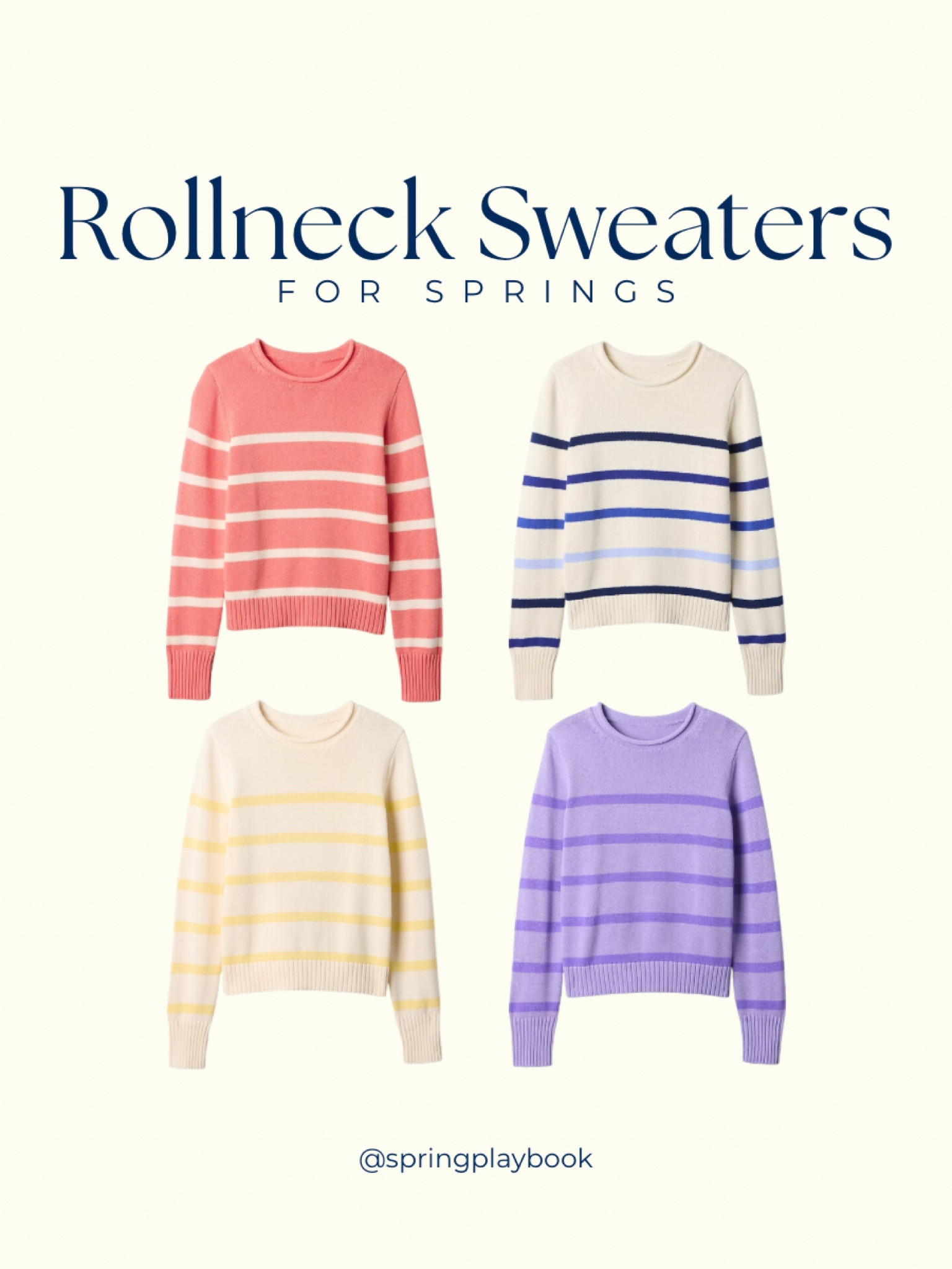 Rollneck sweaters for Springs! I ordered the yellow & purple. Currently 20% off with code ALLYOURS. 

Pink - All
Blue - Clear
Yellow - Light
Purple - Warm, Light (& Light Summer)

Available in Black & White for Winters & Sage for Soft Autumn/Summer. 

#createdcolorful #createdcolorfulspring #hocspring #tcispring #pcaspring #lightspring #warmspring #truespring #brightspring #clearspring #paintboxspring #bluespring

#LTKSaleAlert #LTKSeasonal #LTKMidsize