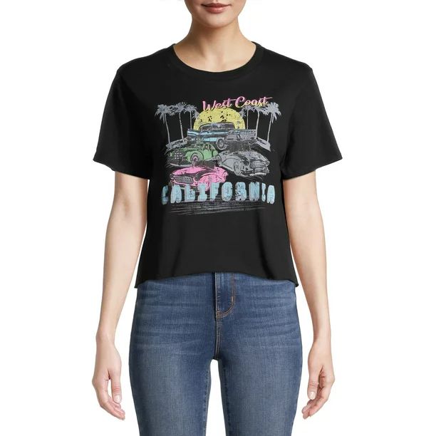 Social Edition Juniors' West Coast Cropped T-Shirt | Walmart (US)