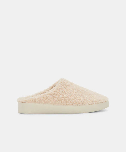VARIK SLIPPERS IN NATURAL PLUSH | DolceVita.com