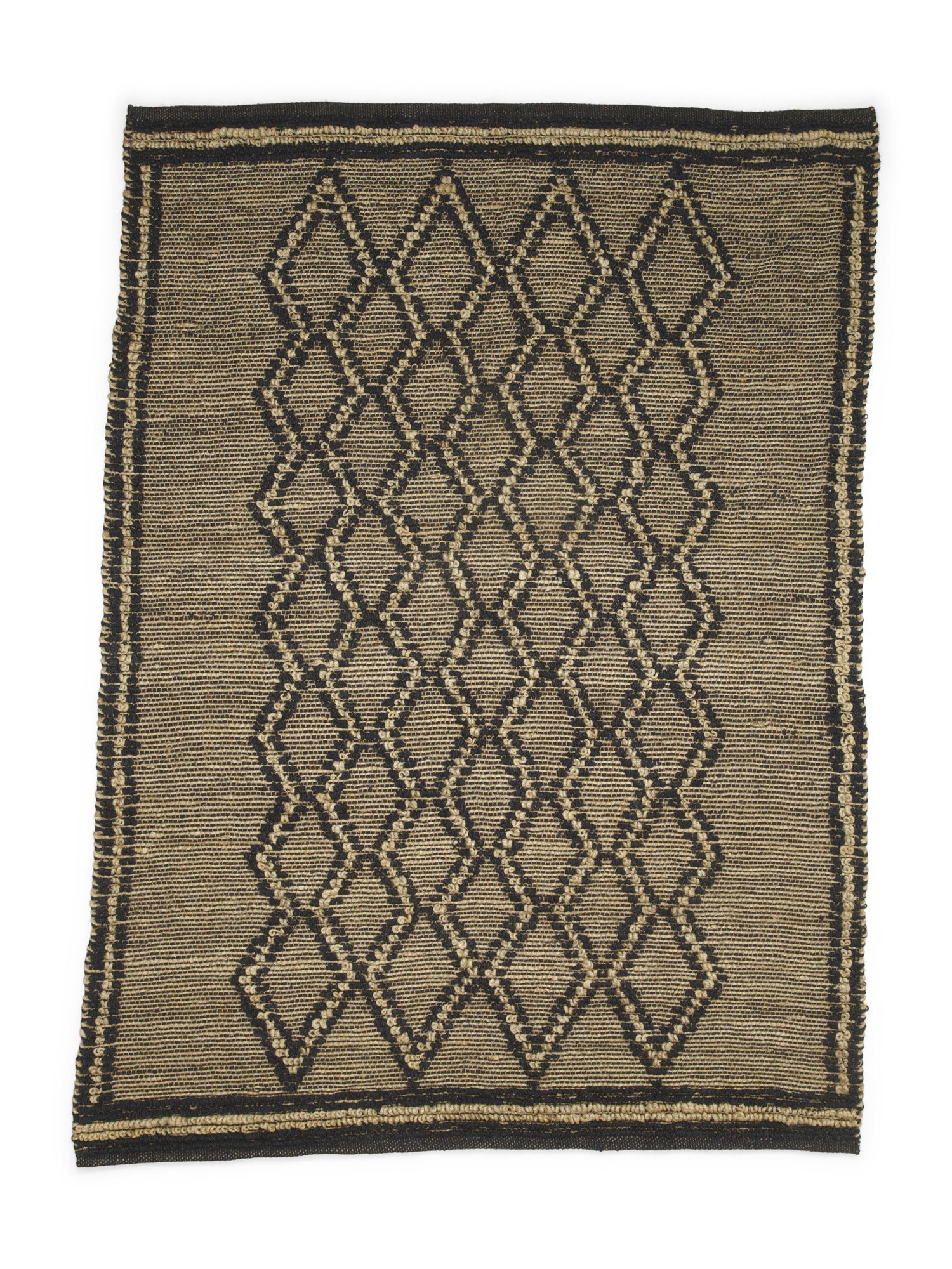 Made In India 5x7 Wool Geometric Pattern Rug | TJ Maxx