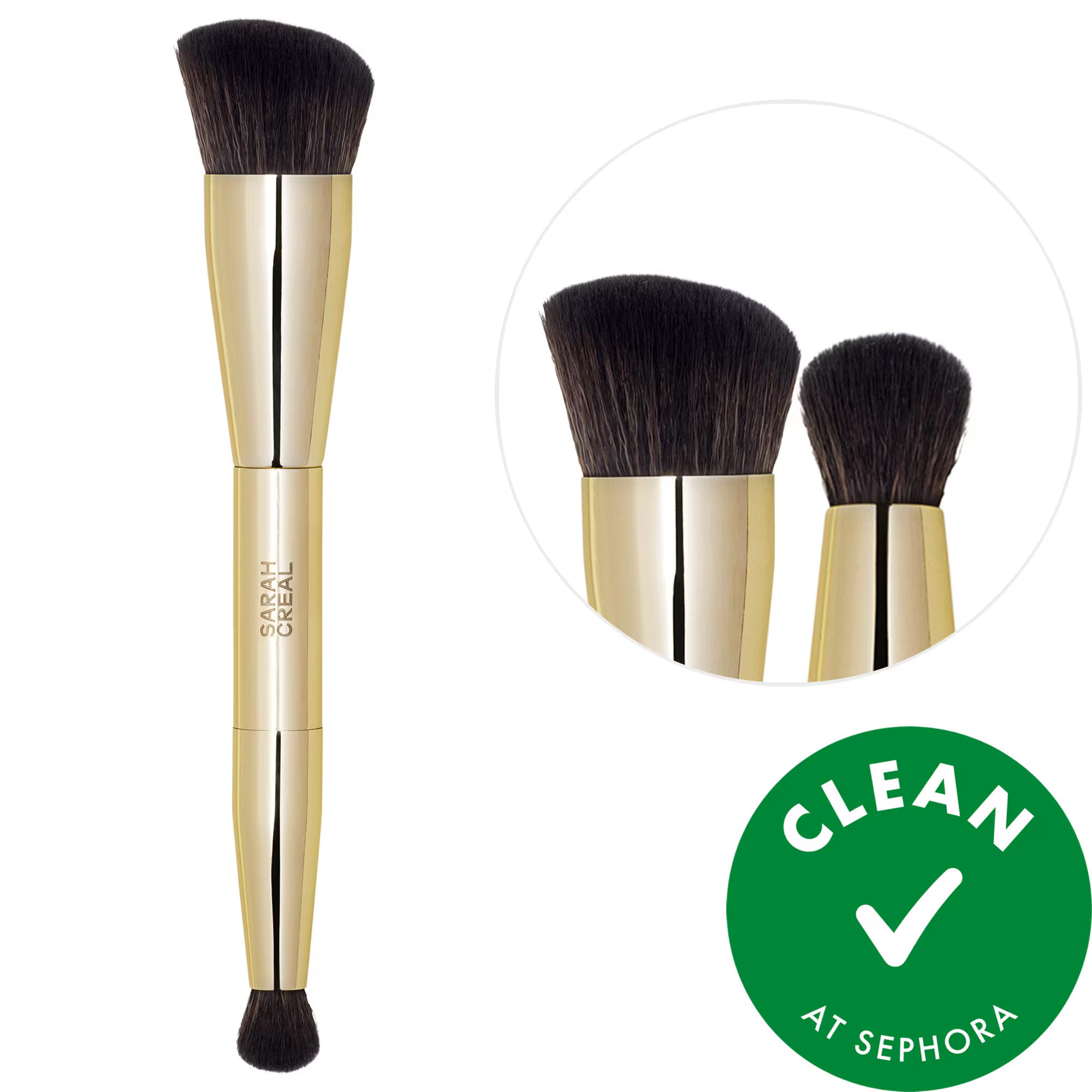 Sarah Creal Dual Contour Precision Cheek And Eye Brush Precision cheek and eye brush for quick coloration and sculpting | Sephora (US)