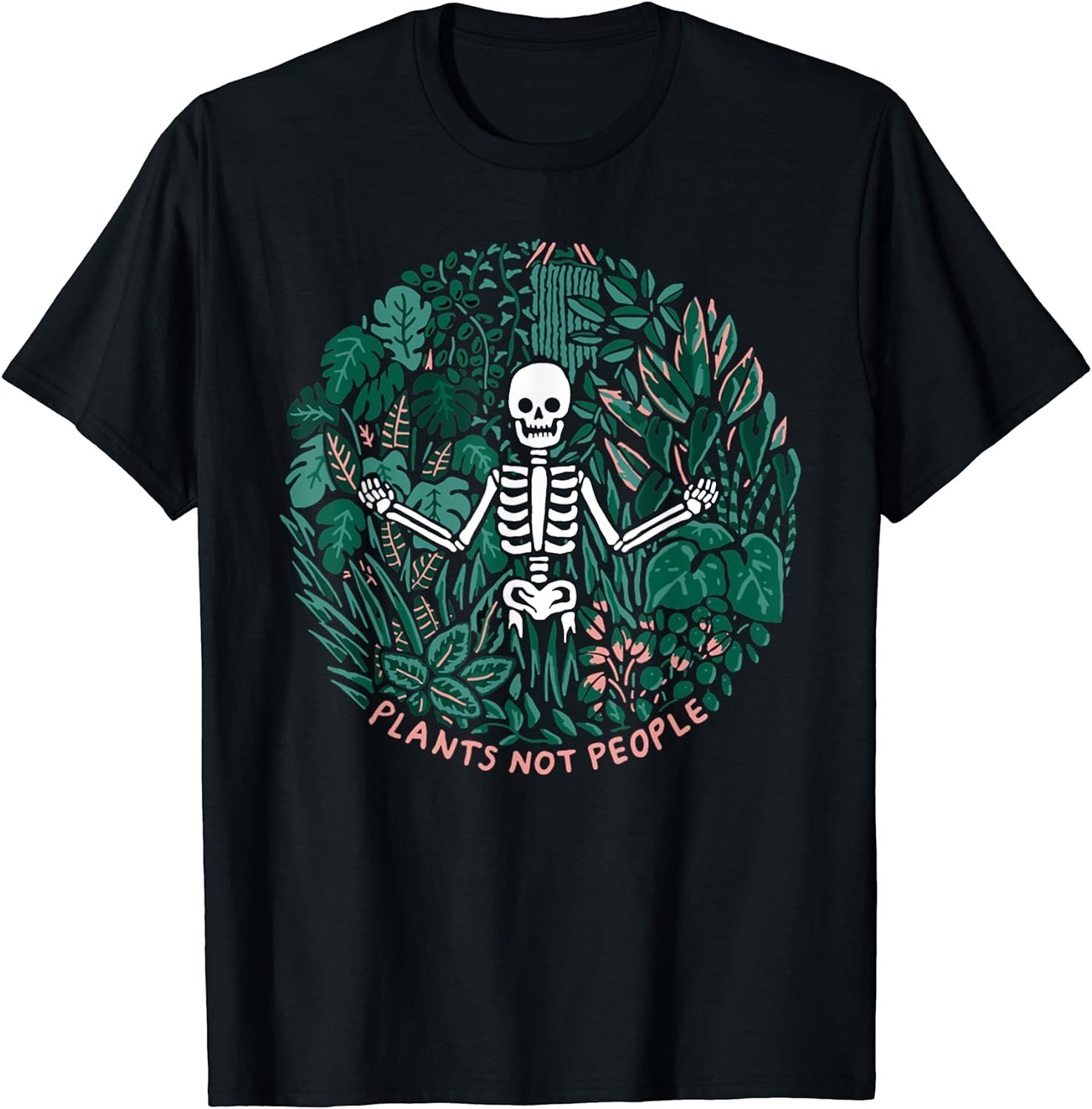 Plants not people skeleton funny halloween costume gift T-Shirt | Amazon (US)