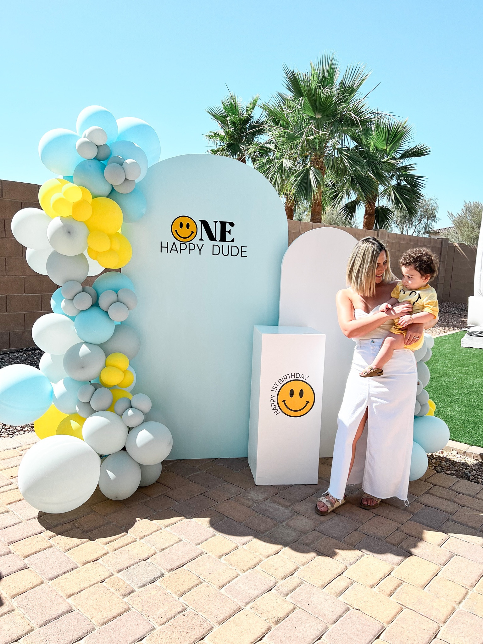 First birthday theme!🤍💙💛 

#firstbirthday #baby #babyboy #toddler #kids #kidsbirthday #birthdaytheme #onehappydude #firstbirthdaytheme #birthdaydecor #firstbirthdayideas #etsy #etsyfinds #etsyballoons #balloons #balloongarland #balloonbackdrops #backdrops #cakestand #cakepedestal #pedestal #amazonfinds #birthdayideas 

#LTKkids #LTKbaby #LTKFind