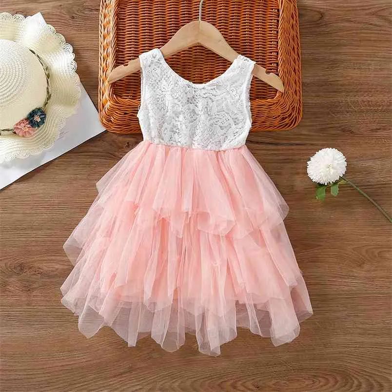 Summer Sleeveless Mesh Cake Dress Children es Prom Kid Clothes Girl Clothing Evening es Wedding 2... | DHGate
