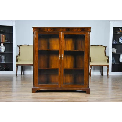 Mahogany Two Door Bookcase | Wayfair North America