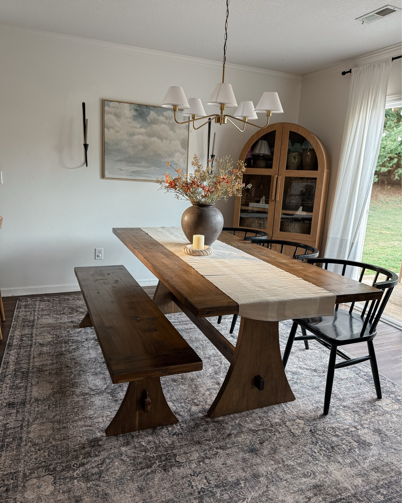 Dining room views 🤎 my large vase is back in stock! 

#LTKHome #LTKSeasonal #LTKSaleAlert
