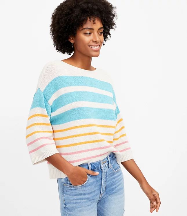 Mixed Stripe Sweater | LOFT | LOFT