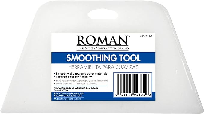 ROMAN’s Wallpaper Smoothing Tool for Home Improvement, Wallpaper Smoother for Installation, 7.7... | Amazon (US)